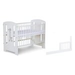 Bb - loisir - lit bébé 120x60cm blanc girafe barreaux amovible et barrière de sécurité inclus Bb - loisir - lit bébé 120x60cm blanc girafe barreaux amovible et barrière de sécurité inclus