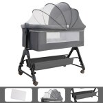Lit bb berceau cododo pour bb 0 - 36 mois, lit cododo avec hauteur rglable - matelas amovible, panier ...