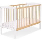 Lit b�b� en bois 120x60cm leonardo blanc et bois