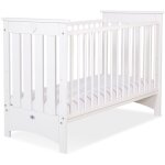 Lit b�b� en bois 120x60cm lorenzo iii blanc, avec prot�ge - dents