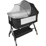 Dazhom - lit bb cododo lit parapluie berceau maille respirante hauteur rglable schwarz