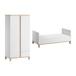 Lit bébé évolutif et armoire vox altitude blanc Lit bébé évolutif et armoire vox altitude blanc