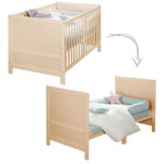 Lit b�b� �volutif roba easy sleep 70x140 cm bois naturel