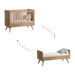 Vox - lit bébé évolutif vintage bois Vox - lit bébé évolutif vintage bois