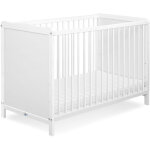 Lit b�b� matteo en bois blanc 120x60cm avec fa�ade pleine