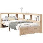 Vidaxl - lit bibliothque sans matelas 100x200 cm bois massif de pin
