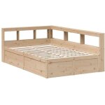 Lit bibliothque sans matelas 120x190 cm bois de pin massif vidaxl