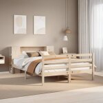 Lit bibliothque sans matelas 140x190 cm bois de pin massif vidaxl