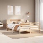 Lit biblioth�que sans matelas 140x190 cm bois de pin massif vidaxl