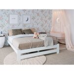 Lit en bois blanc - 140x200 nebraska