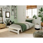 Lit en bois blanc - 80x200 nebraska