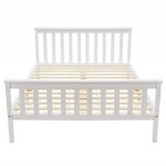 Gutent - lit en bois massif blanc avec tte de lit et sommier  lattes, lit junior en pin massif - taille ...