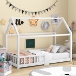 Lit cabane , lit cabane enfant, 90 x 200 cm, lit en bois pour chambre d'enfant avec tableau, sommiers ...