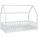 Atmosphera - lit cabane enfant bosco blanc 90x190 for kids