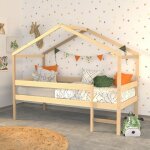 Le quai des affaires - lit cabane mika 90x190 + sommier + matelas iris / naturel / 199x95x165 Le quai des affaires - lit cabane mika 90x190 + sommier + matelas iris / naturel / 199x95x165