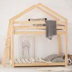 Petits - meubles - lit cabane superpos 70x140 sommier inclus galle bois