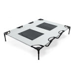 Wiltec - transat pour chiens et chats ? couleur grise ? xl / 122 x 93 x 20 cm ? 60 kg max ? en tissu ...