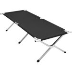 Yongqing - lit de camp pliable lit camping en tissu oxford lit de voyage  pliage 190x64x42cm - noir