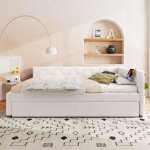 Gutent - lit capitonn� 140x200 cm avec lampe de t�te et fonction tiroir multifonction - blanc