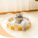 Lit de chat avec coussin, lit doux / chaud d'animal familier, lit de sommeil de chat panier pour chat, ...