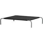 Lit pour chien chat xl grand confort sur pied - dim. 110 x 75 x 20 cm - métal gris textilène micro - ... Lit pour chien chat xl grand confort sur pied - dim. 110 x 75 x 20 cm - métal gris textilène micro - ...
