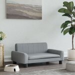 Lit pour chien gris clair 70x45x30 cm tissu vidaxl
