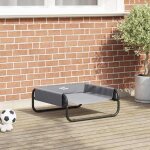 Lit pour chien gris clair s tissu oxford et acier vidaxl