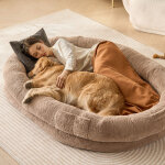 Lit de chien pour humains et animaux de compagnie, 1825x1220x254 mm, grand panier pour chien de taille ...