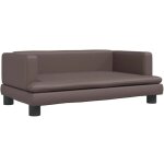 Lit pour chien marron 80x45x30 cm similicuir vidaxl