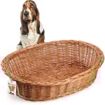 Lit pour chien en osier 80 cm grand l - kadax