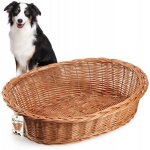 Kadax - lit pour chien en osier 85 cm grand l