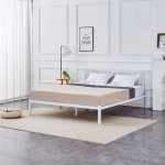 Lit classique en m�tal blanc 160x200cm avec cadre pour chambre � coucher