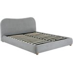 Lit coffre 120 x 190 cm - tissu - gris clair - vanari Lit coffre 120 x 190 cm - tissu - gris clair - vanari