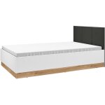 Lit coffre 120x200 sommier inclus ronan blanc