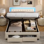 Lit coffre 140x190, lit 140x190 avec sommier, lit adulte 180x200 avec 2 tiroirs, lit double capitonn�, ...