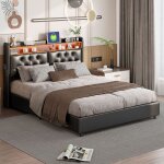 Lit coffre 160 x 200, lit double adulte avec sommier, lit capitonné, tête de lit rangement, dossier moelleux, ... Lit coffre 160 x 200, lit double adulte avec sommier, lit capitonné, tête de lit rangement, dossier moelleux, ...