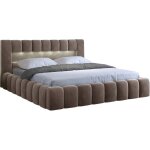 Lit coffre 160x200 sommier inclus auria velours marron