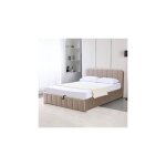 M&s - lit coffre 160x200 velours taupe avec tête de lit + sommier à lattes M&s - lit coffre 160x200 velours taupe avec tête de lit + sommier à lattes