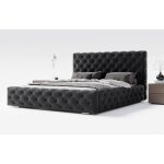 Lit coffre 180 x 200 paris - tête de lit chesterfiled, tissu velours, lit avec rangement - lit adulte ... Lit coffre 180 x 200 paris - tête de lit chesterfiled, tissu velours, lit avec rangement - lit adulte ...