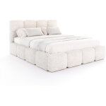 Lit coffre delicato 160 x 200 cm avec sommier � lattes relevable blanc