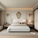 Lit coffre double 140x200 cm en velours côtelé beige avec sommier relevable, tête de lit et liseuses ... Lit coffre double 140x200 cm en velours côtelé beige avec sommier relevable, tête de lit et liseuses ...