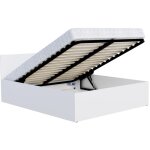 Lit coffre panama 120x190 - sommier inclus blanc