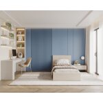 Kids literie - lit coffre rino 90 x 200 cm - sommier inclus beige
