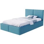 Kids literie - lit coffre tesia 120x200 - sommier inclus azur