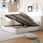 Modfu - lit coffre140 x 190 - lits doubles coffre pour adultes / enfants cm, tte de lit rglable hydrauliquem ...