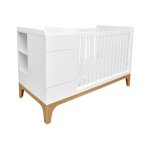 Lit combiné évolutif 70x120 en 70x160 bellamy up blanc et bois Lit combiné évolutif 70x120 en 70x160 bellamy up blanc et bois