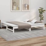 The living store - lit coulissant sans matelas blanc 2x(90x200) cm - lit de jour - canapé - lit - lit ... The living store - lit coulissant sans matelas blanc 2x(90x200) cm - lit de jour - canapé - lit - lit ...