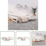The living store - lit coulissant sans matelas blanc 2x(80x200)cm - lit de jour - canap - lit - lit ...