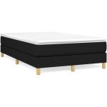 Lit double - 120x190 cm, sommier � lattes de lit avec matelas noir tissu wfe606479 maison chic