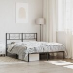 Maisonchic - lit double 140x190 cm, lit adulte mtal avec tte de lit, lit adulte confort, cadre de lit ...